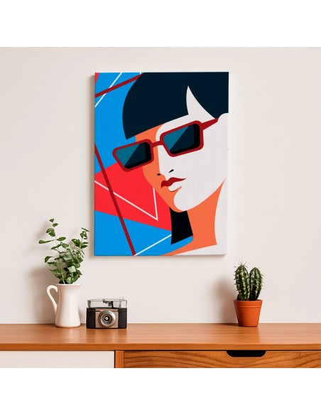 Cuadro Abstracto Mujer 35x50cm Lienzografía Diseño 0281