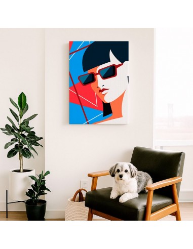 Cuadro Abstracto Mujer 35x50cm Lienzografía Diseño 0281