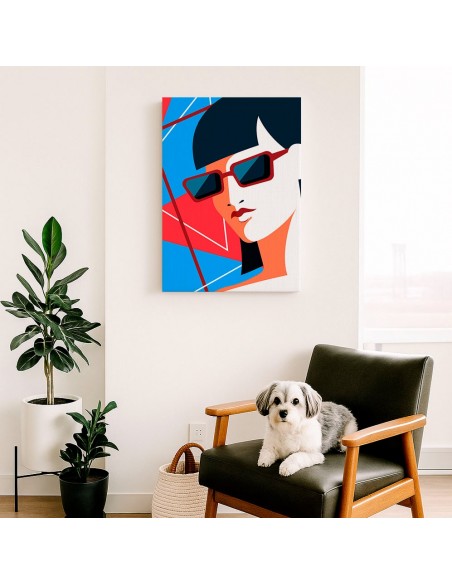 Cuadro Abstracto Mujer 35x50cm Lienzografía Diseño 0281