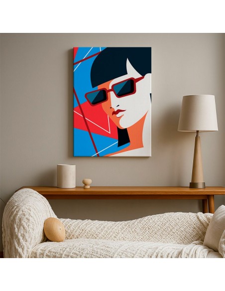 Cuadro Abstracto Mujer 35x50cm Lienzografía Diseño 0281