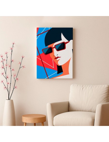 Cuadro Abstracto Mujer 35x50cm Lienzografía Diseño 0281