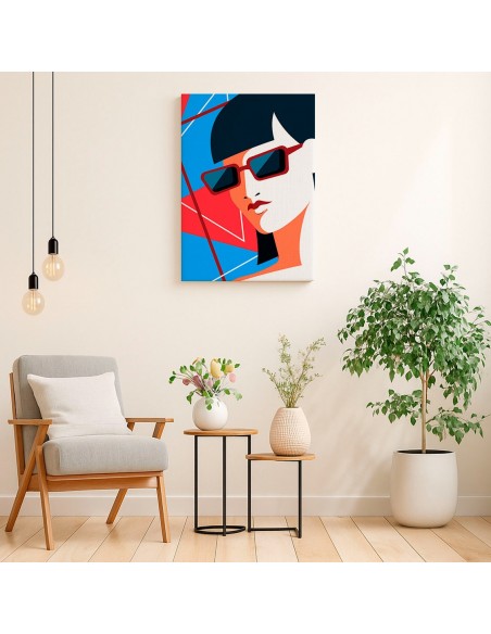 Cuadro Abstracto Mujer 35x50cm Lienzografía Diseño 0281