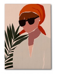 Cuadro Abstracto Mujer 35x50cm Lienzografía Diseño 0283