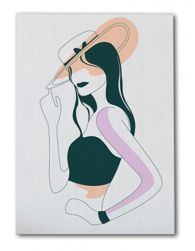 Cuadro Abstracto Mujer 35x50cm Lienzografía Diseño 0284
