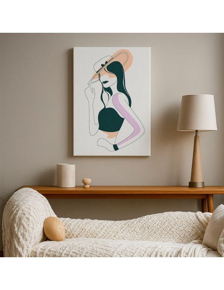 Cuadro Abstracto Mujer 35x50cm Lienzografía Diseño 0284