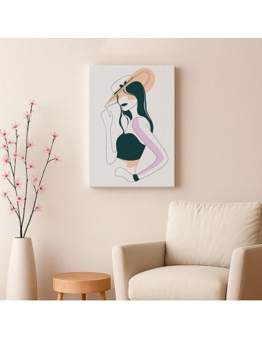 Cuadro Abstracto Mujer 35x50cm Lienzografía Diseño 0284