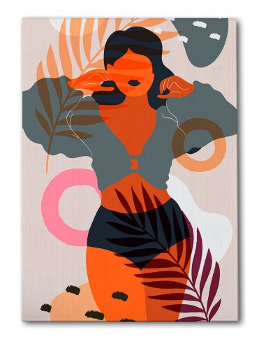 Cuadro Abstracto Mujer 35x50cm Lienzografía Diseño 0285