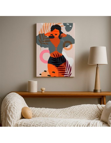 Cuadro Abstracto Mujer 35x50cm Lienzografía Diseño 0285