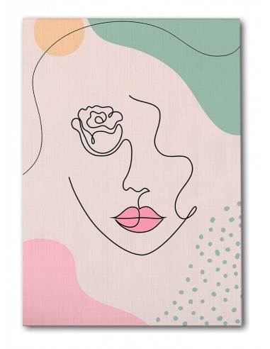 Cuadro Abstracto Mujer 35x50cm Lienzografía Diseño 0286
