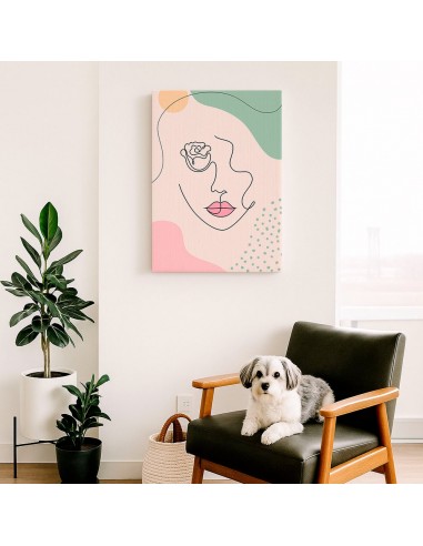 Cuadro Abstracto Mujer 35x50cm Lienzografía Diseño 0286