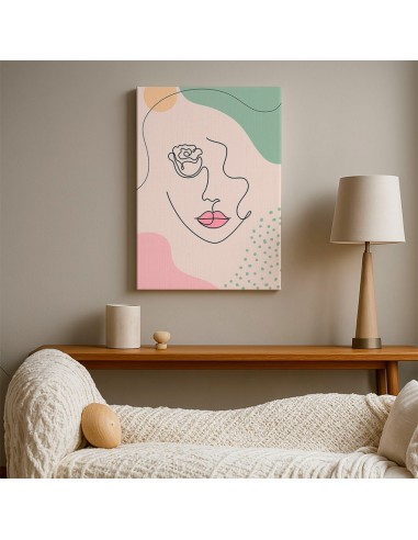 Cuadro Abstracto Mujer 35x50cm Lienzografía Diseño 0286