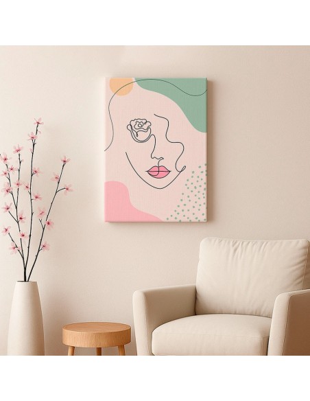Cuadro Abstracto Mujer 35x50cm Lienzografía Diseño 0286