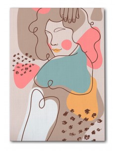 Cuadro Abstracto Mujer 35x50cm Lienzografía Diseño 0287