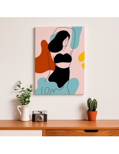 Cuadro Abstracto Mujer 35x50cm Lienzografía Diseño 0288 2