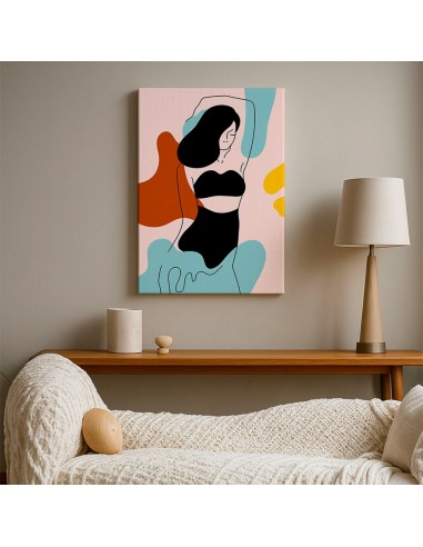 Cuadro Abstracto Mujer 35x50cm Lienzografía Diseño 0288