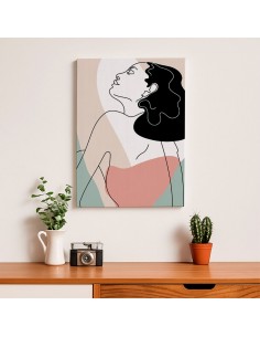 Cuadro Abstracto Mujer 35x50cm Lienzografía Diseño 0289 2