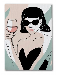 Cuadro Abstracto Mujer 35x50cm Lienzografía Diseño 0290