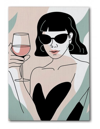 Cuadro Abstracto Mujer 35x50cm Lienzografía Diseño 0290