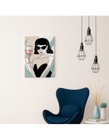 Cuadro Abstracto Mujer 35x50cm Lienzografía Diseño 0290