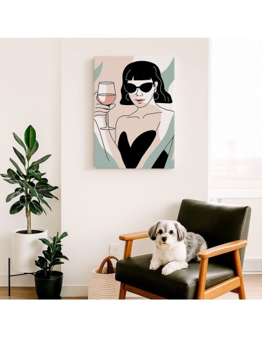 Cuadro Abstracto Mujer 35x50cm Lienzografía Diseño 0290