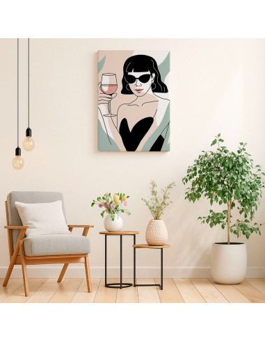 Cuadro Abstracto Mujer 35x50cm Lienzografía Diseño 0290