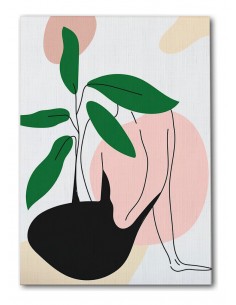 Cuadro Abstracto Mujer 35x50cm Lienzografía Diseño 0291