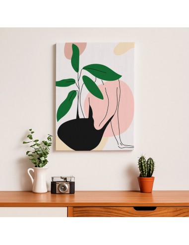 Cuadro Abstracto Mujer 35x50cm Lienzografía Diseño 0291