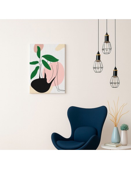 Cuadro Abstracto Mujer 35x50cm Lienzografía Diseño 0291