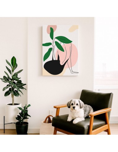 Cuadro Abstracto Mujer 35x50cm Lienzografía Diseño 0291