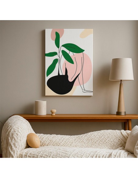 Cuadro Abstracto Mujer 35x50cm Lienzografía Diseño 0291