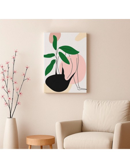 Cuadro Abstracto Mujer 35x50cm Lienzografía Diseño 0291