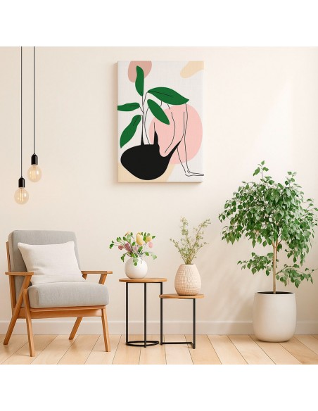 Cuadro Abstracto Mujer 35x50cm Lienzografía Diseño 0291