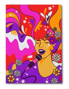 Cuadro Abstracto Mujer 35x50cm Lienzografía Diseño 0292