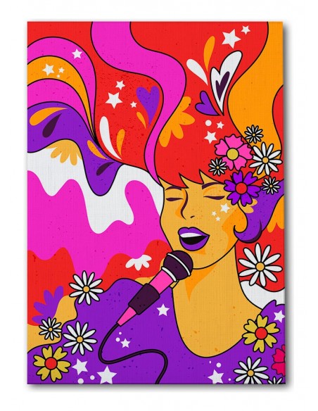 Cuadro Abstracto Mujer 35x50cm Lienzografía Diseño 0292