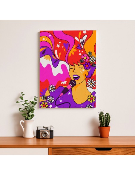 Cuadro Abstracto Mujer 35x50cm Lienzografía Diseño 0292