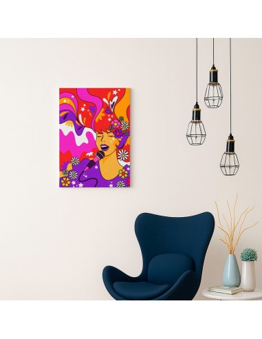 Cuadro Abstracto Mujer 35x50cm Lienzografía Diseño 0292
