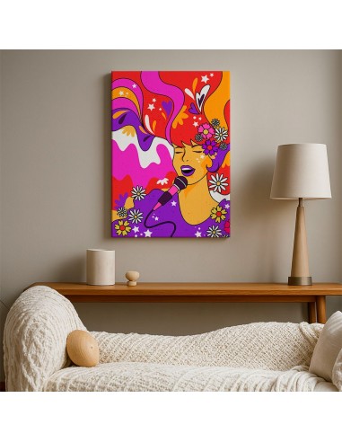 Cuadro Abstracto Mujer 35x50cm Lienzografía Diseño 0292