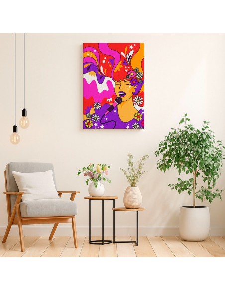 Cuadro Abstracto Mujer 35x50cm Lienzografía Diseño 0292