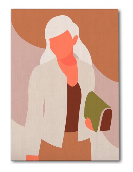 Cuadro Abstracto Mujer 35x50cm Lienzografía Diseño 0293