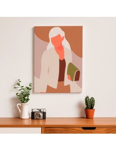 Cuadro Abstracto Mujer 35x50cm Lienzografía Diseño 0293 2