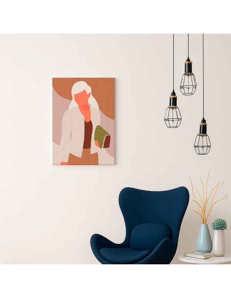 Cuadro Abstracto Mujer 35x50cm Lienzografía Diseño 0293
