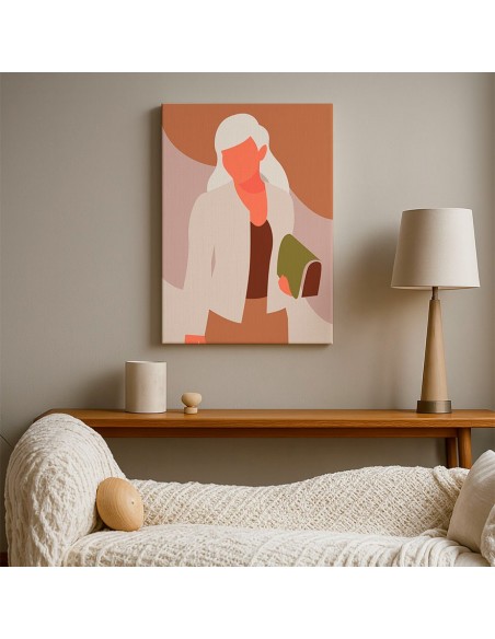 Cuadro Abstracto Mujer 35x50cm Lienzografía Diseño 0293