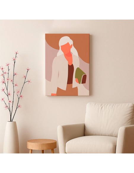 Cuadro Abstracto Mujer 35x50cm Lienzografía Diseño 0293