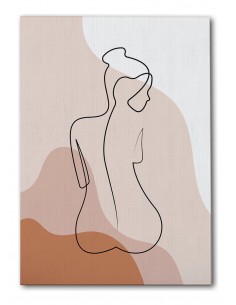 Cuadro Abstracto Mujer 35x50cm Lienzografía Diseño 0294