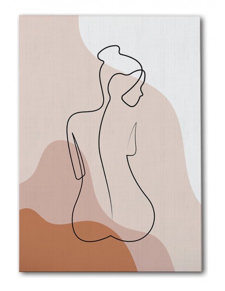 Cuadro Abstracto Mujer 35x50cm Lienzografía Diseño 0294