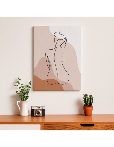 Cuadro Abstracto Mujer 35x50cm Lienzografía Diseño 0294