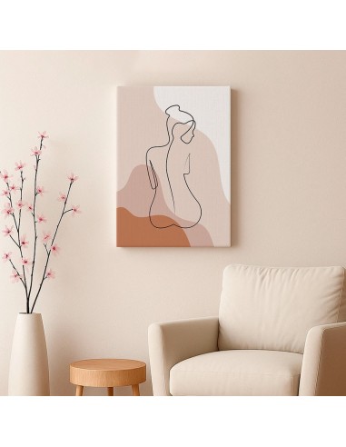 Cuadro Abstracto Mujer 35x50cm Lienzografía Diseño 0294
