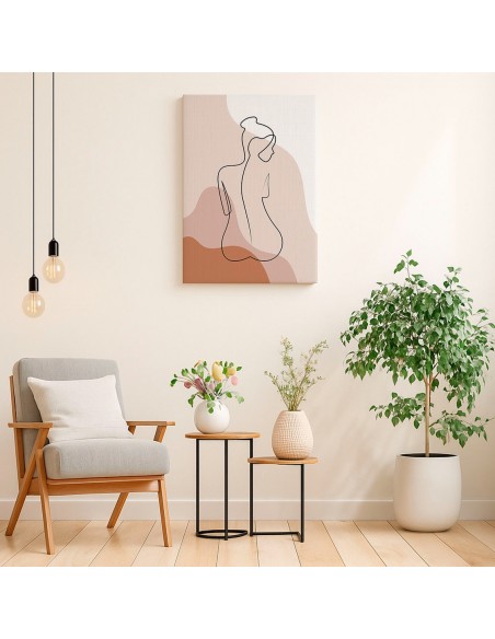 Cuadro Abstracto Mujer 35x50cm Lienzografía Diseño 0294