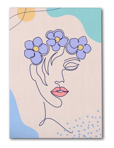 Cuadro Abstracto Mujer 35x50cm Lienzografía Diseño 0295
