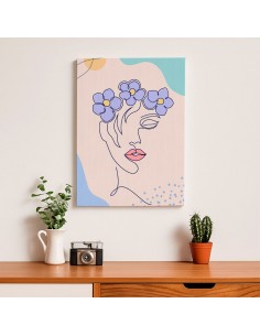 Cuadro Abstracto Mujer 35x50cm Lienzografía Diseño 0295 2